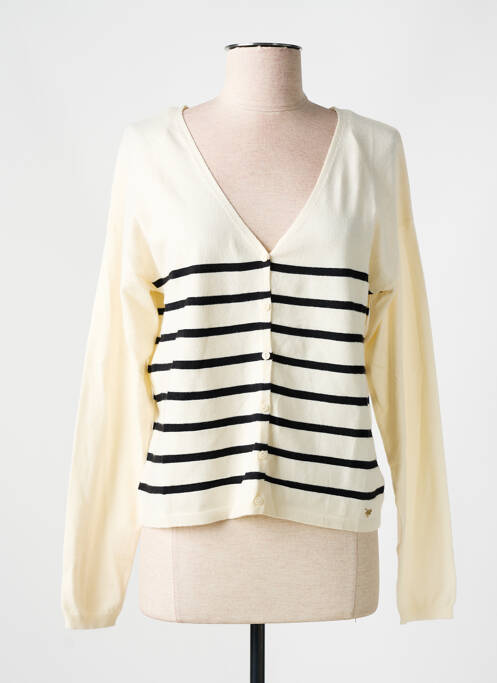Gilet manches longues coupe cintrée beige LPB femme