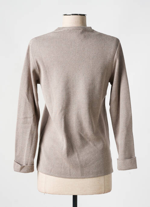 Gilet manches longues beige ELEANE pour femme