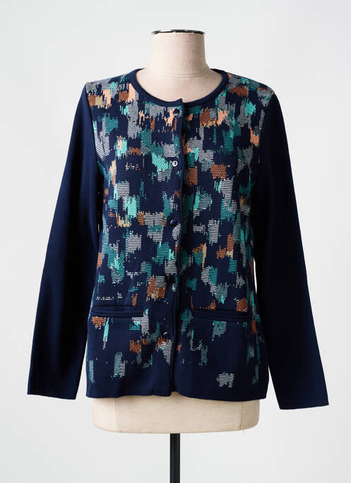 Gilet manches longues bleu ELEANE pour femme