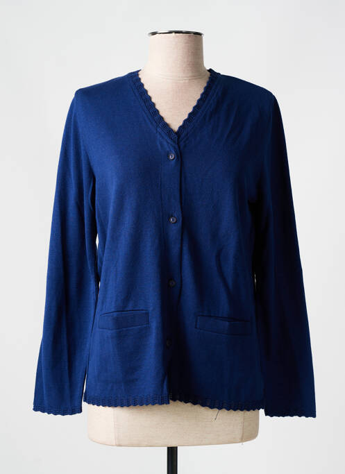 Gilet manches longues bleu ELEANE pour femme