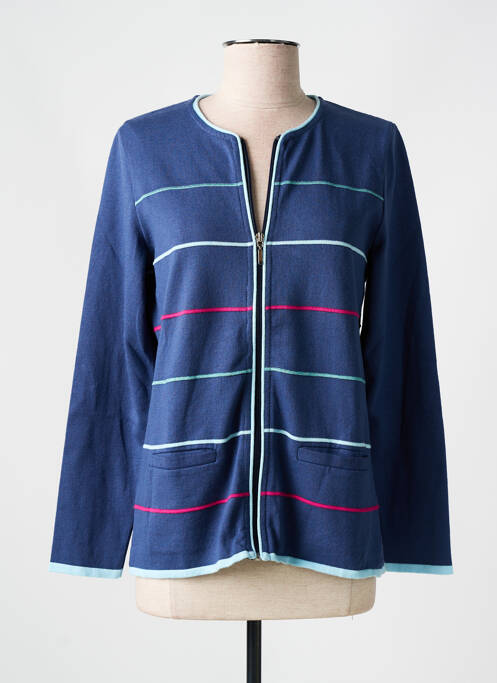 Gilet manches longues bleu ELEANE pour femme