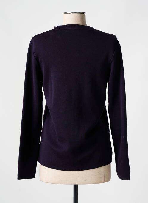 Gilet manches longues violet ELEANE pour femme