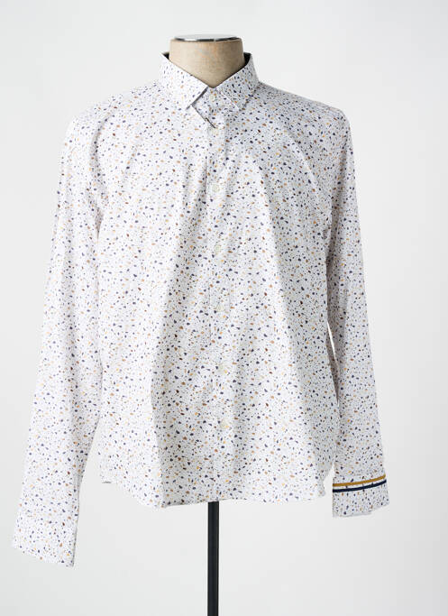 Chemise manches longues blanc BENSON & CHERRY pour homme