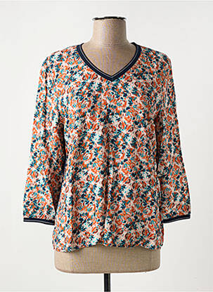 T-shirt manches 3/4 manches 3/4 orange TOM TAILOR femme