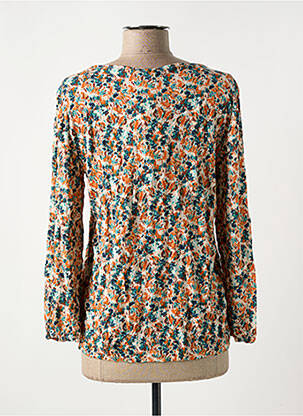 Blouse col rond manches longues orange TOM TAILOR femme