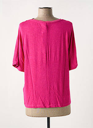Pull tissage chiné manches courtes rose STREET ONE femme