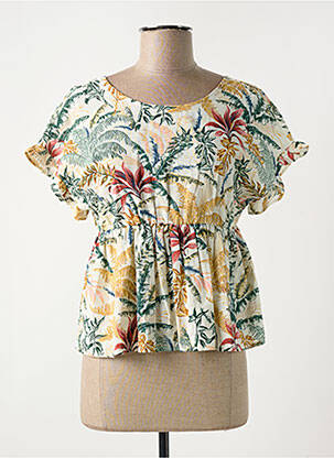 Blouse volants manches courtes beige MAYORAL fille
