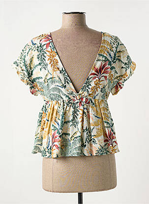 Blouse volants manches courtes beige MAYORAL fille