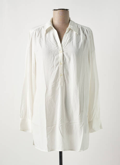 Tunique manches longues col chemisier blanc TOM TAILOR femme