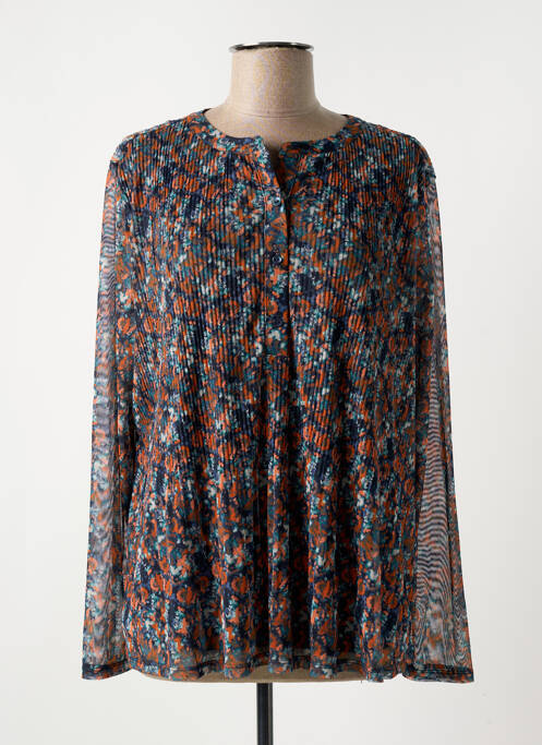 Tunique manches longues fermeture boutonnée sur le devant bleu TOM TAILOR femme