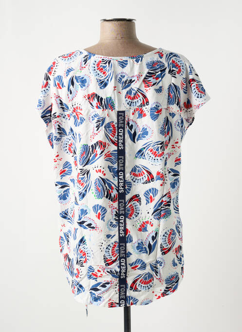 Blouse imprimé fantaisie manches courtes blanc CECIL femme