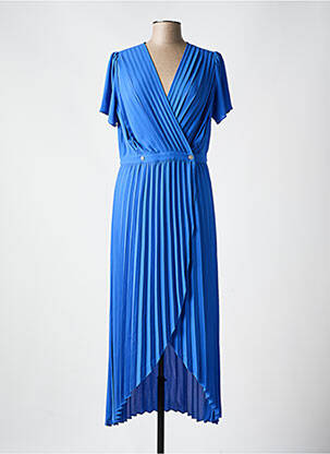 Robe longue manches courtes manches courtes bleu I.CODE (By IKKS) femme