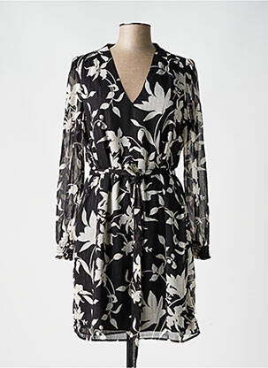 Robe courte coupe fluide manches longues noir LPB LES PETITES BOMBES  femme