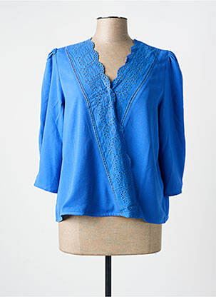 Blouse manches 3/4 manches 3/4 bleu I.CODE (By IKKS) femme