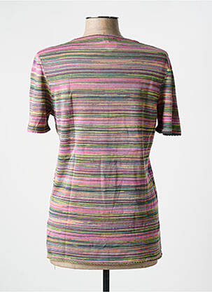 Pull coupe cintrée manches courtes rose ELEANE femme