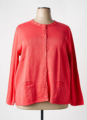 Gilet manches longues stretch orange ELEANE femme