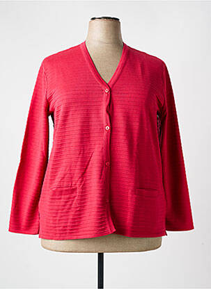 Gilet manches longues stretch rouge ELEANE femme