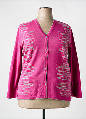 Gilet manches longues coupe cintrée rose ELEANE femme