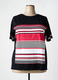 Pull coupe cintrée manches courtes noir ELEANE femme