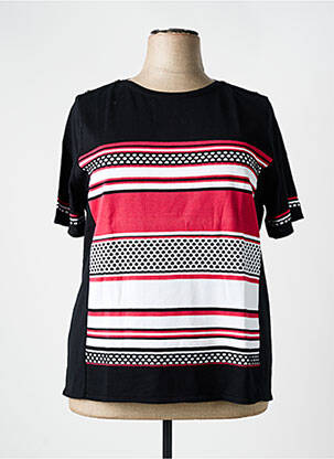 Pull coupe cintrée manches courtes noir ELEANE femme