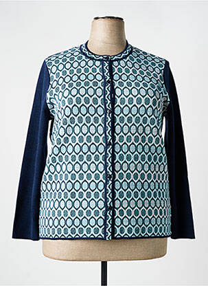 Gilet manches longues bleu ELEANE pour femme