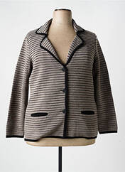 Gilet manches longues gris ELEANE pour femme seconde vue