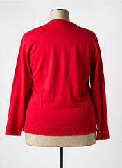 Gilet manches longues rouge ELEANE pour femme seconde vue
