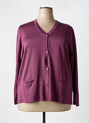 Gilet manches longues violet ELEANE pour femme seconde vue