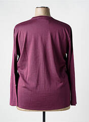 Gilet manches longues violet ELEANE pour femme seconde vue