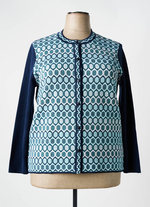 Gilet manches longues bleu ELEANE pour femme