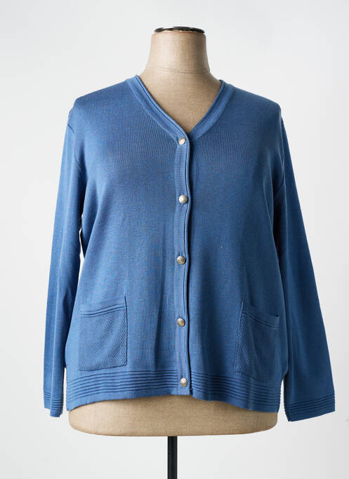 Gilet manches longues bleu ELEANE pour femme