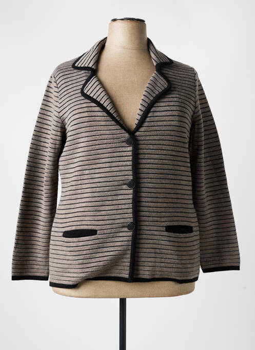 Gilet manches longues gris ELEANE pour femme