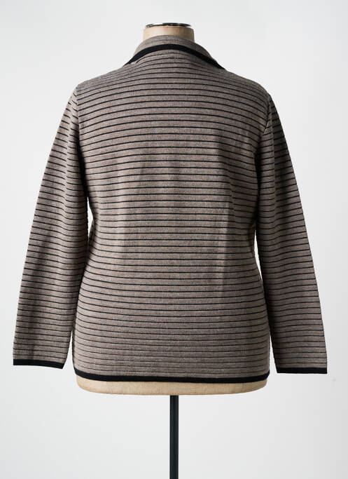 Gilet manches longues gris ELEANE pour femme