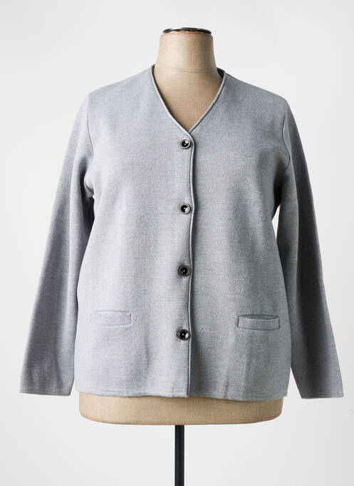 Gilet manches longues gris ELEANE pour femme