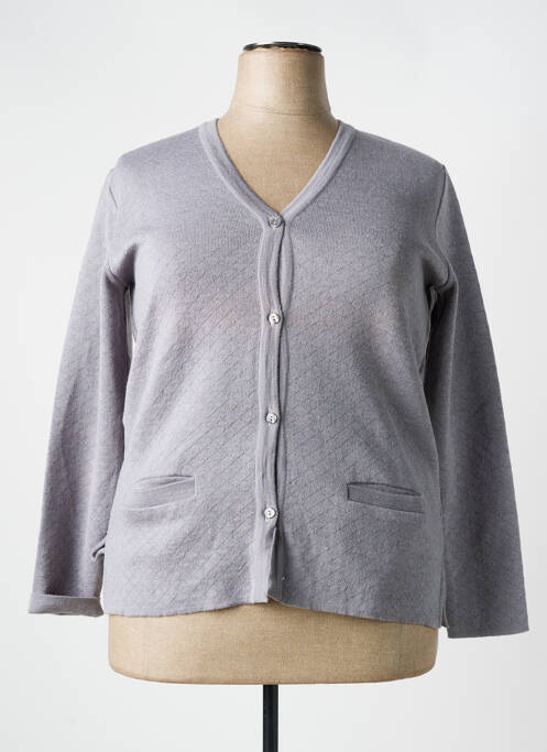 Gilet manches longues gris ELEANE pour femme