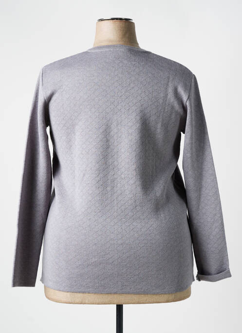 Gilet manches longues gris ELEANE pour femme