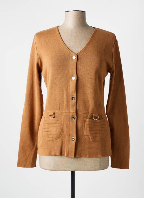 Gilet manches longues jaune ELEANE pour femme