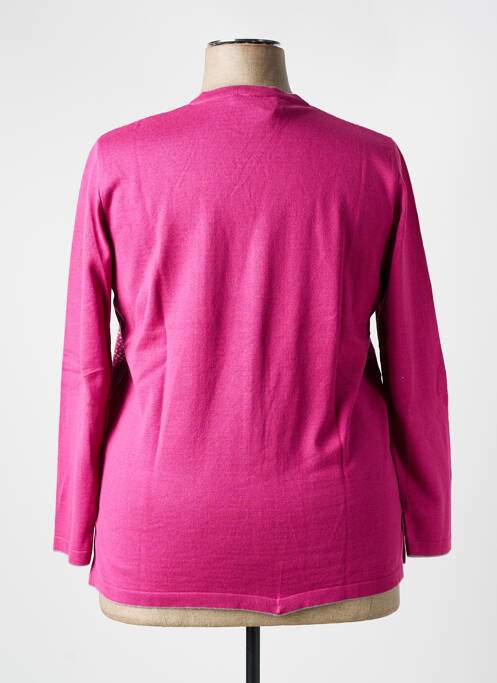 Gilet manches longues rose ELEANE pour femme