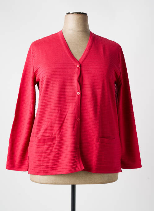 Gilet manches longues rouge ELEANE pour femme