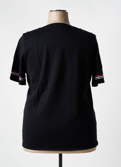 Pull coupe cintrée manches courtes noir ELEANE femme