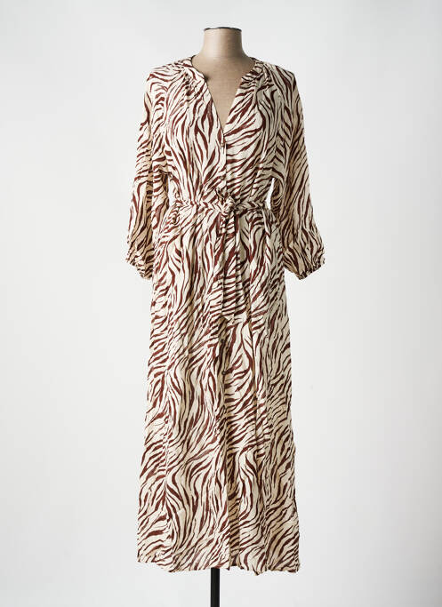 Robe longue marron GRACE & MILA pour femme