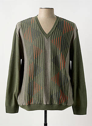 Pull manches longues manches longues vert RHODAMEL homme