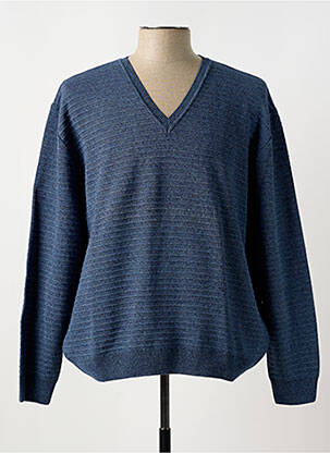 Pull manches longues manches longues bleu RHODAMEL homme
