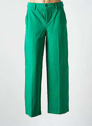 Pantalon large fermeture zippée sous rabat boutonné taille normale vert STREET ONE femme
