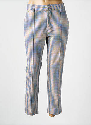 Pantalon chino fermeture zippée sous rabat boutonné taille normale bleu STREET ONE femme