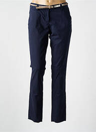 Pantalon chino tissage popeline taille normale bleu TOM TAILOR femme