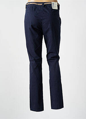 Pantalon chino tissage popeline taille normale bleu TOM TAILOR femme