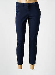 Pantalon 7/8 taille à pinces taille basse bleu TOM TAILOR femme