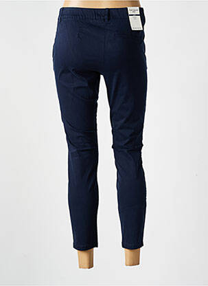 Pantalon 7/8 taille à pinces taille basse bleu TOM TAILOR femme