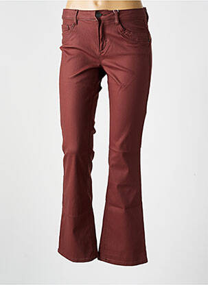 Pantalon flare stretch taille normale marron TOM TAILOR femme